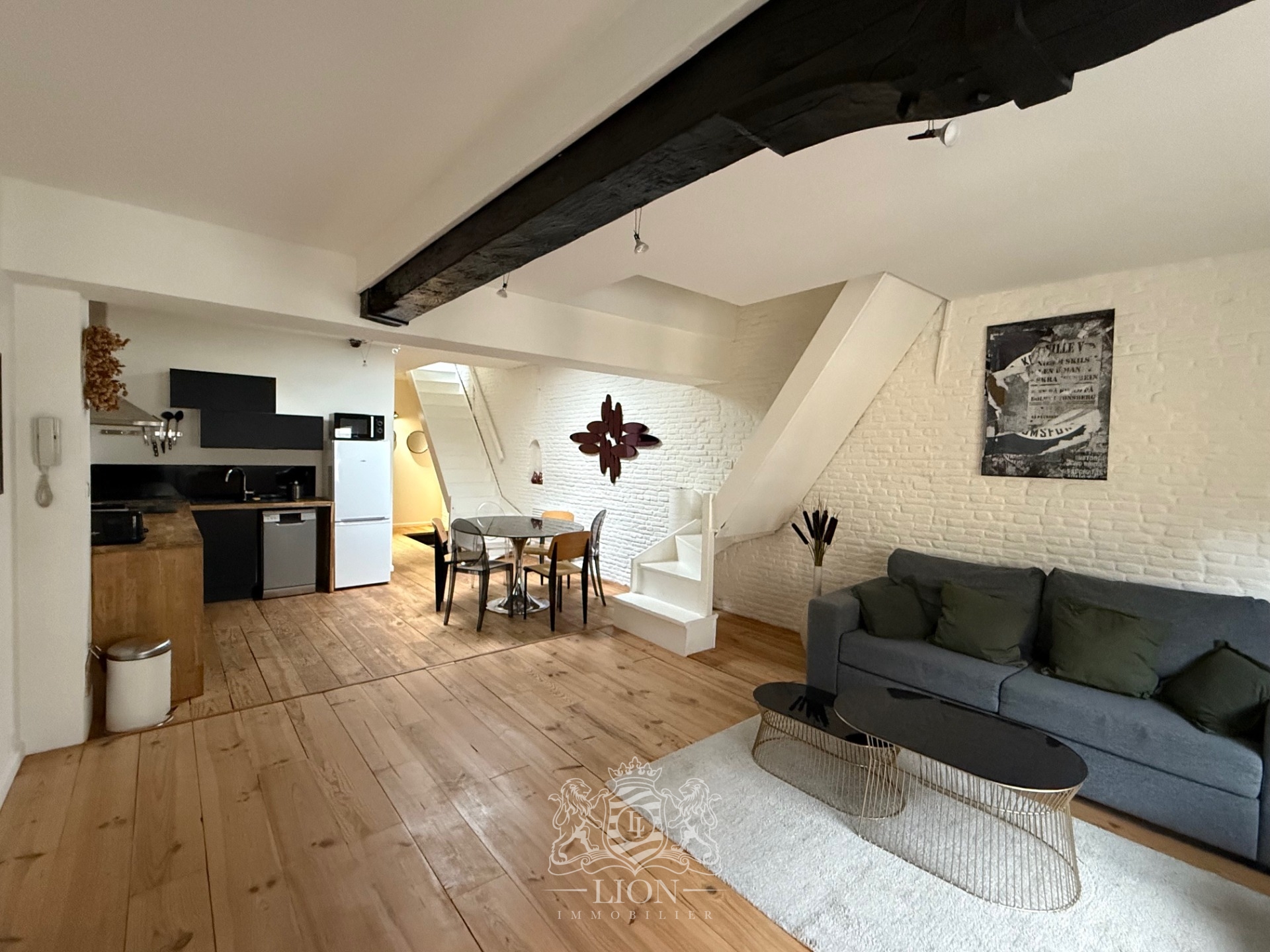 Vpt vieux lille t3 en duplex avec terrasse Photo 2 - Le Lion Immobilier