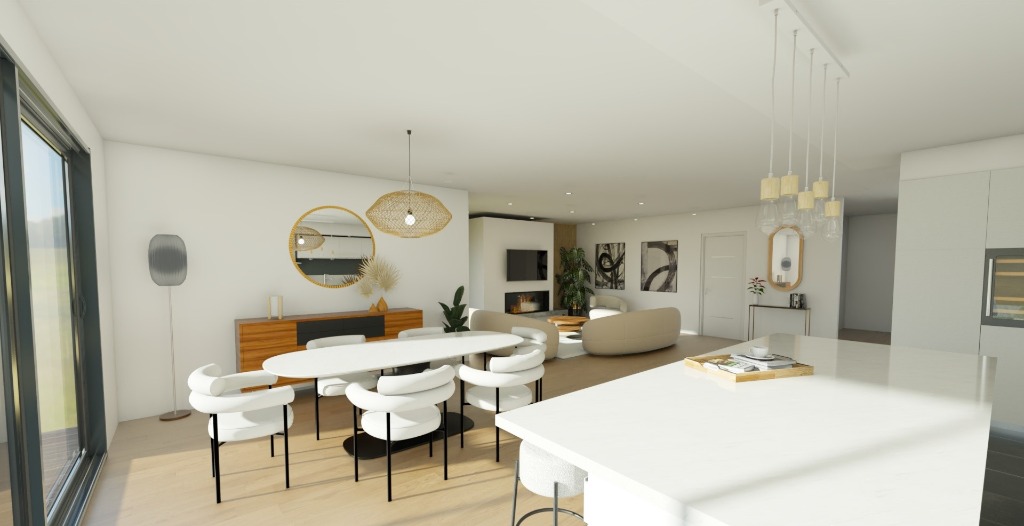 Maison semi plain pied en construction passive Photo 1 - Le Lion Immobilier Maison semi plain pied en construction passive Photo 1 - Le Lion Immobilier