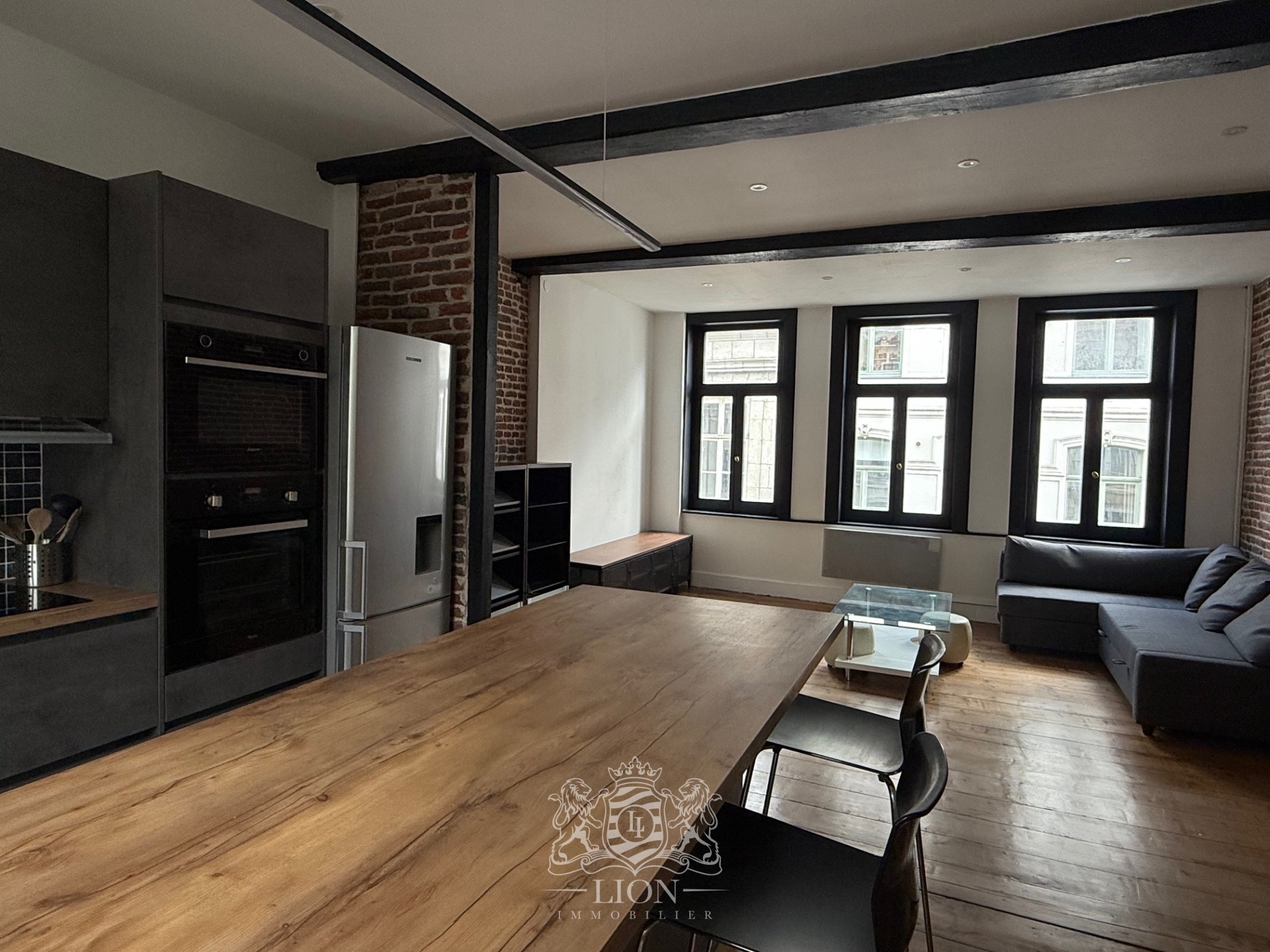 Aoiu vieux lille t3 meuble en duplex Photo 1 - Le Lion Immobilier