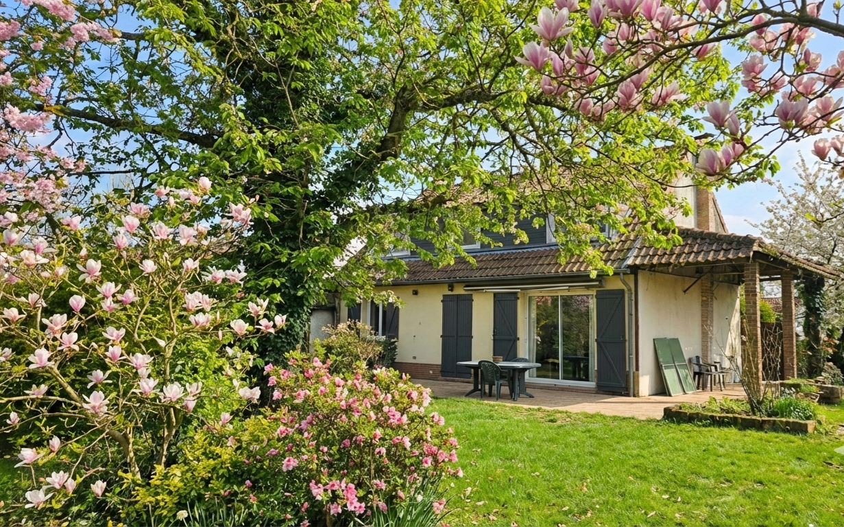 Grande maison familiale avec grand jardin et garage Photo 1 - Le Lion Immobilier Grande maison familiale avec grand jardin et garage Photo 1 - Le Lion Immobilier