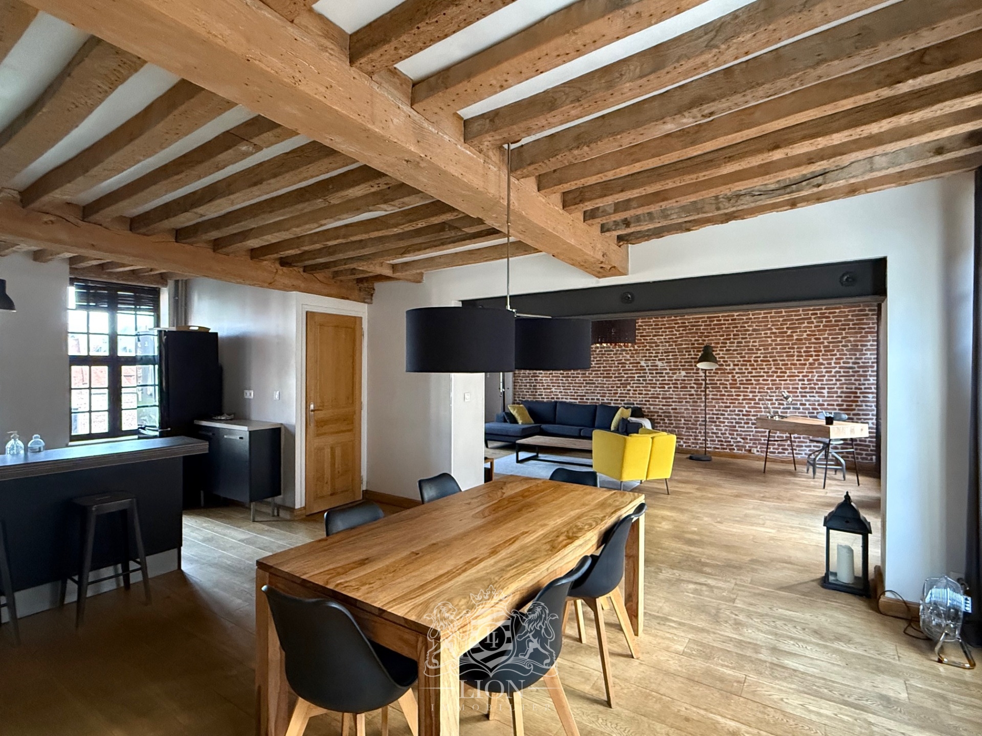 Asmu vieux lille t3 meuble en duplex Photo 3 - Le Lion Immobilier